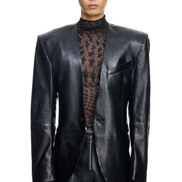 Mugler Other - Mugler H&M Collab - Men's Defined-waist Leather Blazer - NWT - Size 48R